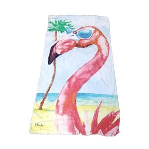 P Brent Flamingo Beach Towel